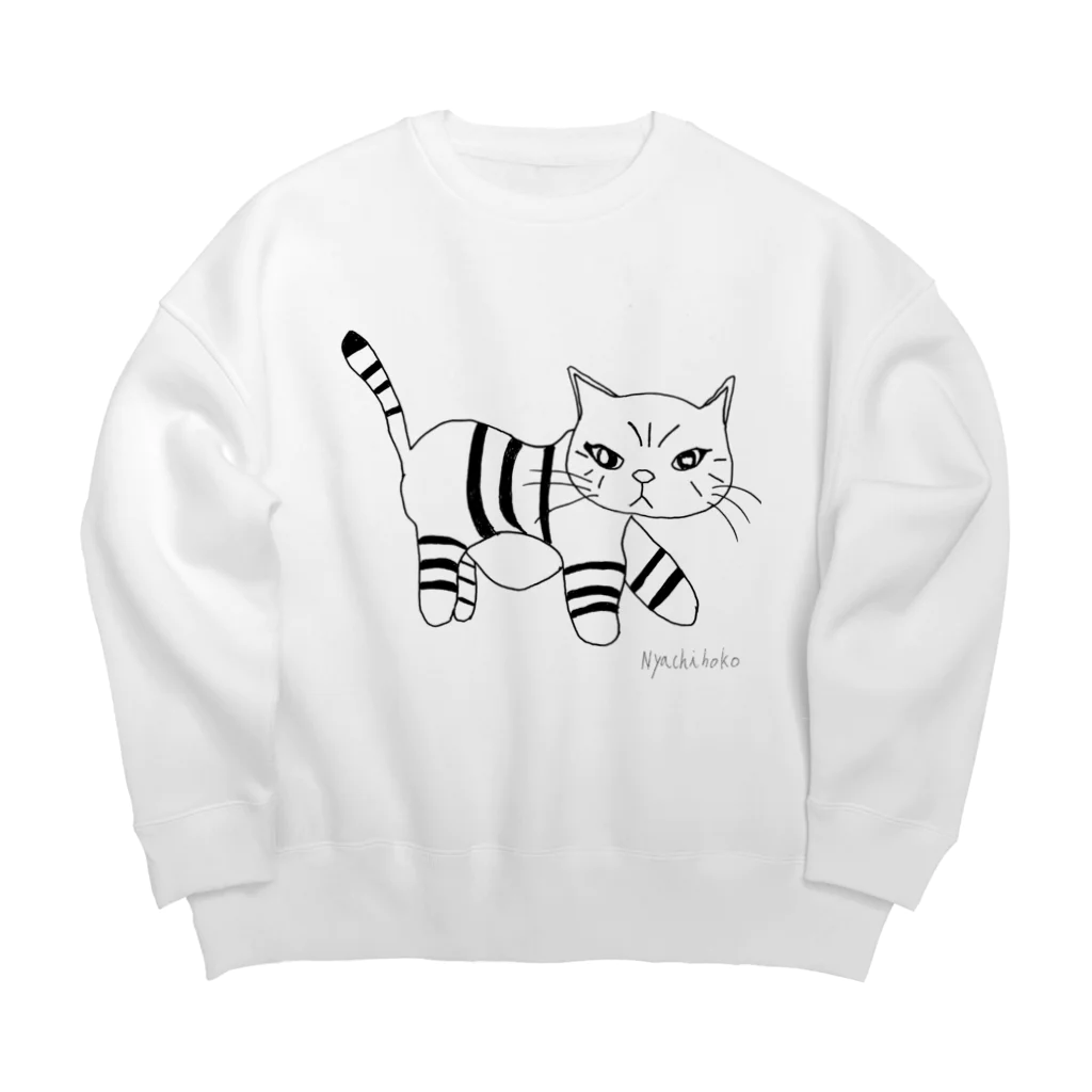 にゃちほこの通りすがりの猫 Big Crew Neck Sweatshirt