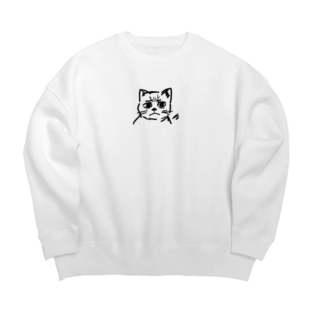 CODYの訝しげな顔の猫 Big Crew Neck Sweatshirt