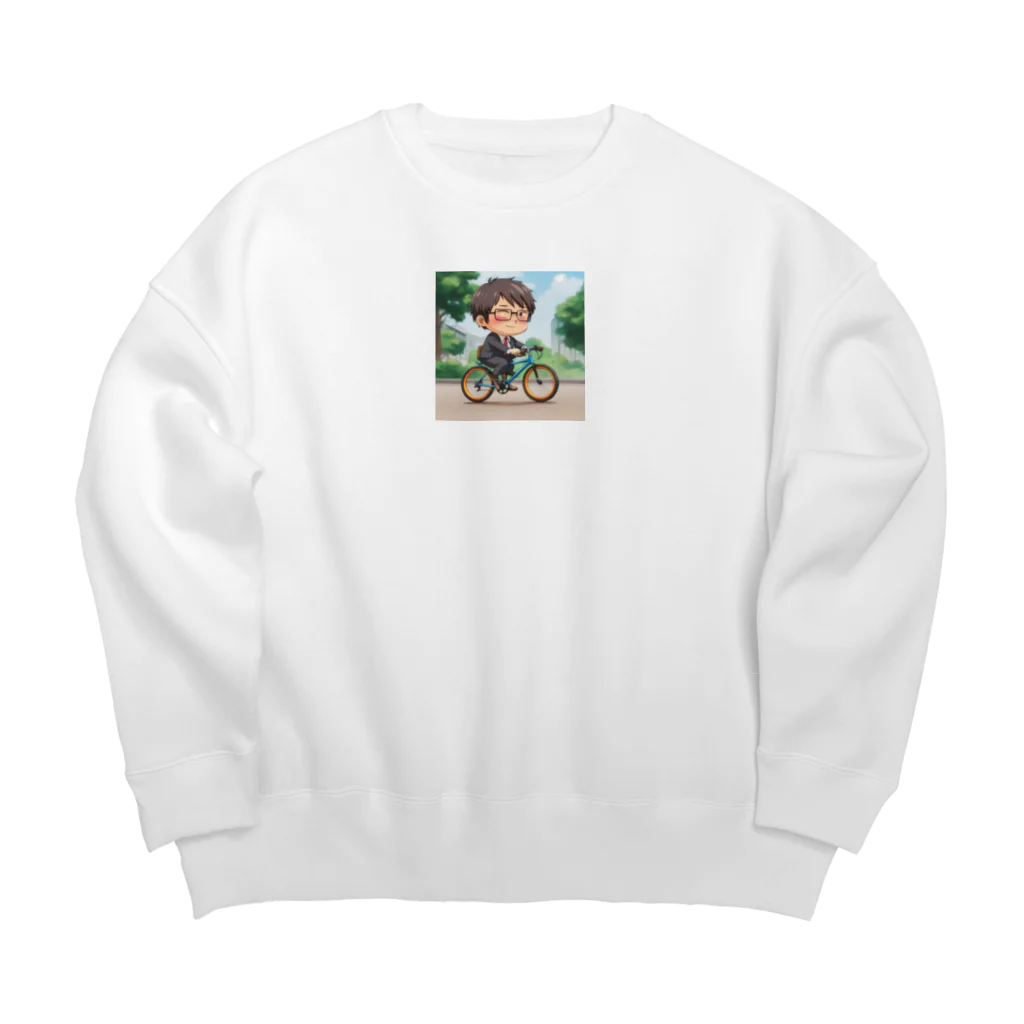 なお（ｻﾗﾘｰﾏﾝ）＠AI使って情報発信中の自転車通勤＠サラリーマン Big Crew Neck Sweatshirt