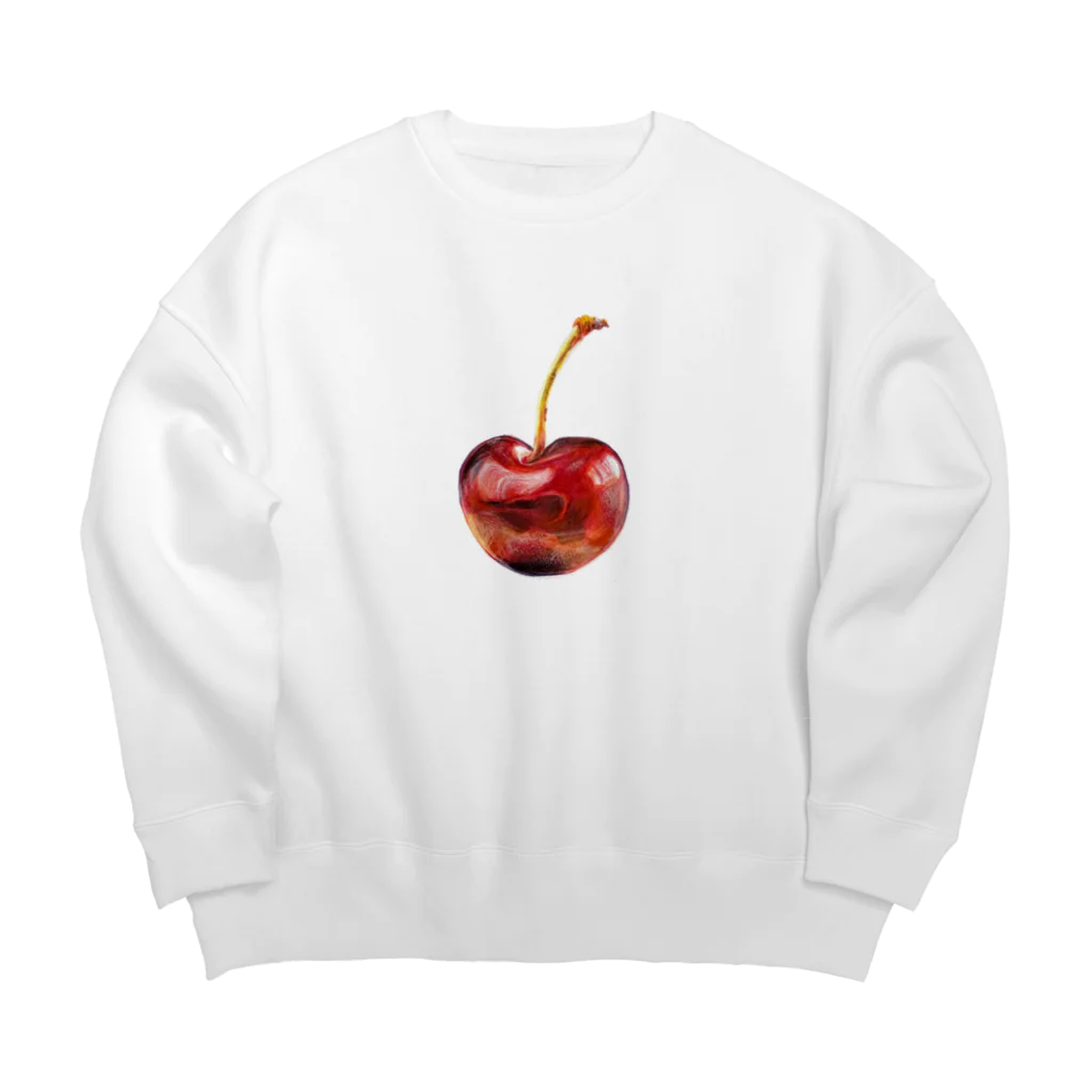 Asahi@水墨画アートの🍎 Big Crew Neck Sweatshirt