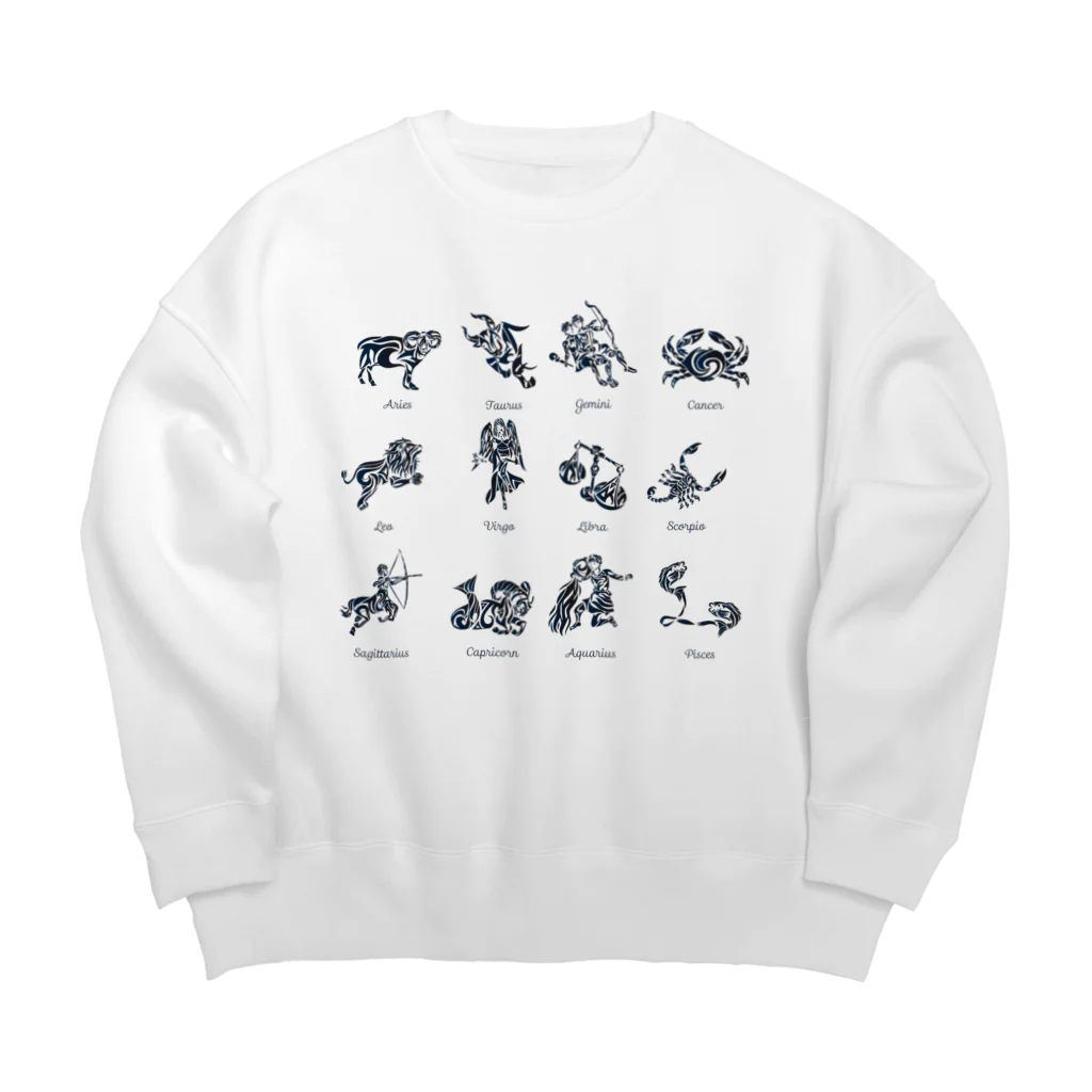 chicodeza by suzuriの12星座一覧 Big Crew Neck Sweatshirt