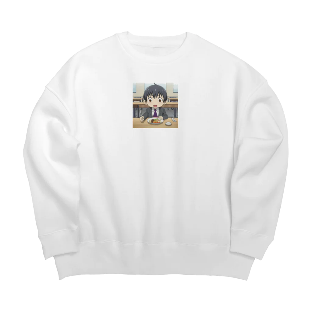 なお（ｻﾗﾘｰﾏﾝ）＠AI使って情報発信中の社員食堂＠サラリーマン Big Crew Neck Sweatshirt