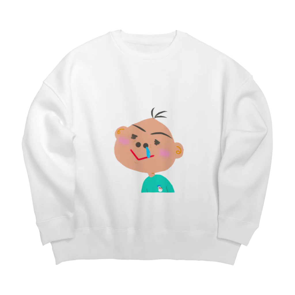 ザ☆めんまのお店の笑太郎（えみたろう） Big Crew Neck Sweatshirt