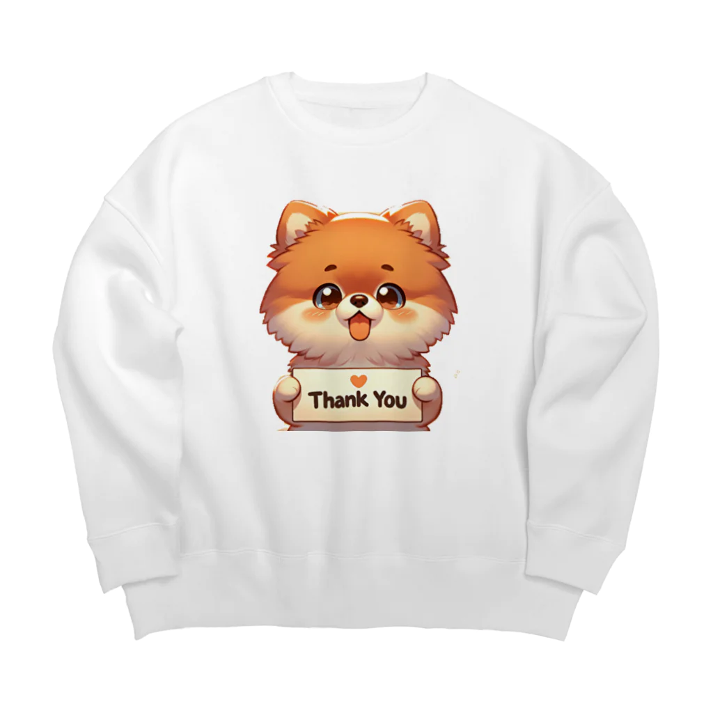 ぷるぱらの【ぽめちい】シリーズ （Thanks バージョン） Big Crew Neck Sweatshirt