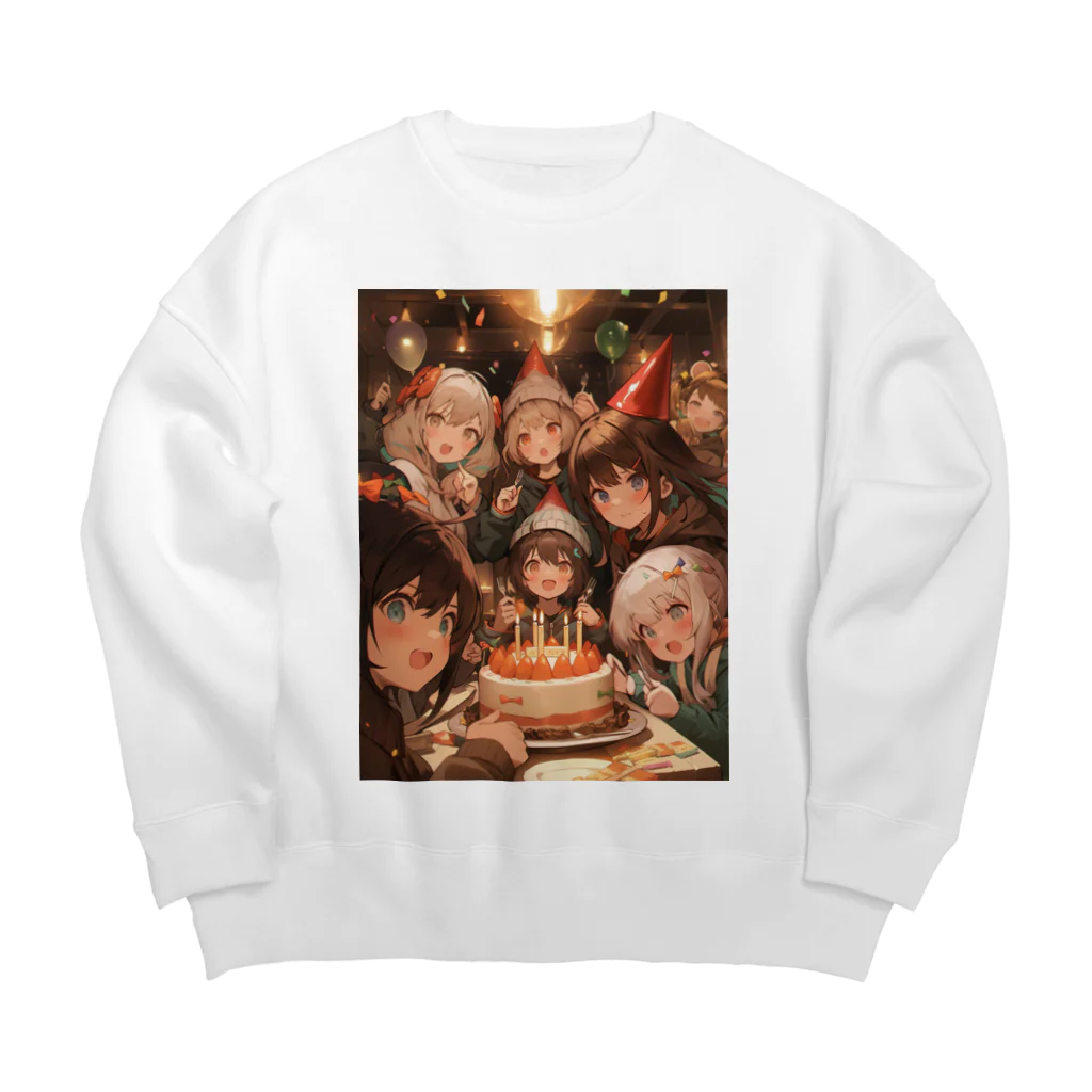 AQUAMETAVERSEの誕生日パーティーだ アメジスト 2846 Big Crew Neck Sweatshirt