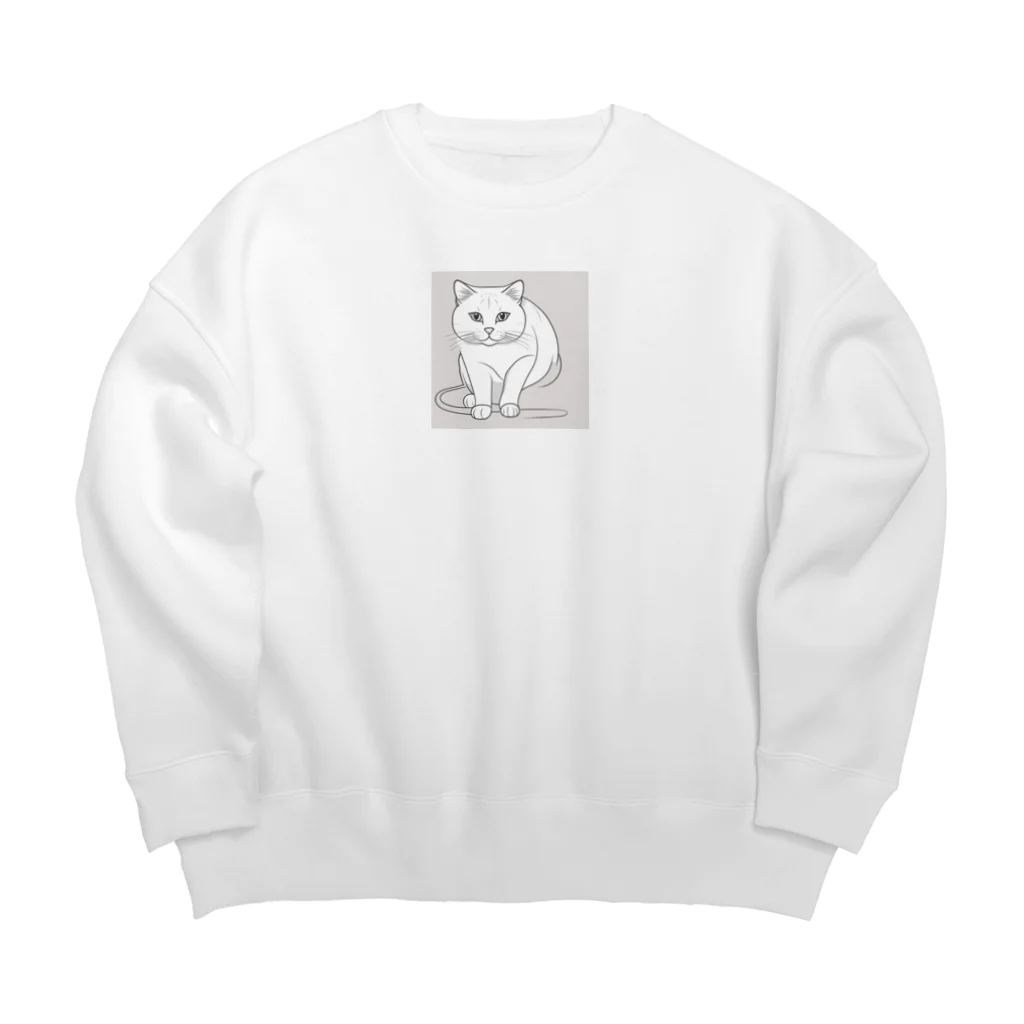 どうぶつやのブリティッシュショートヘア     猫 Big Crew Neck Sweatshirt