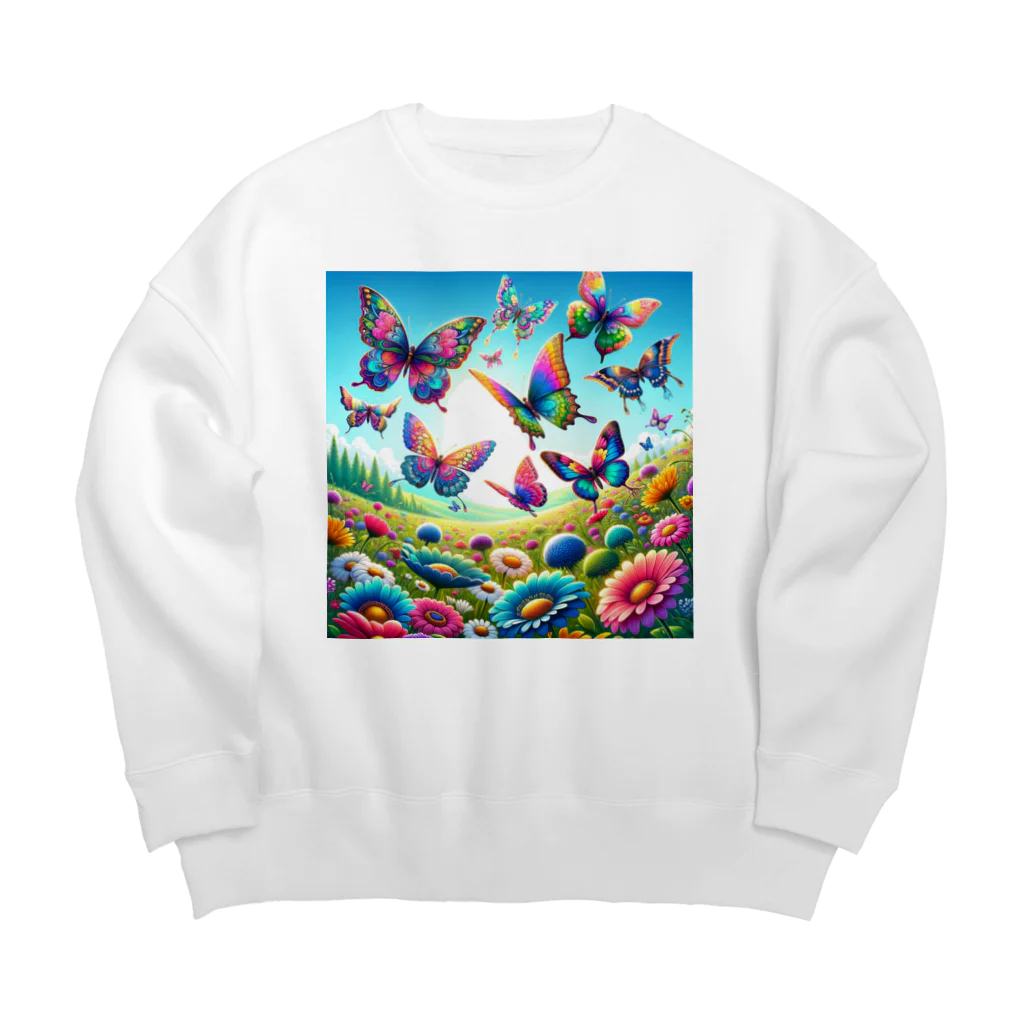 すずらん24の幸運のお花畑 Big Crew Neck Sweatshirt