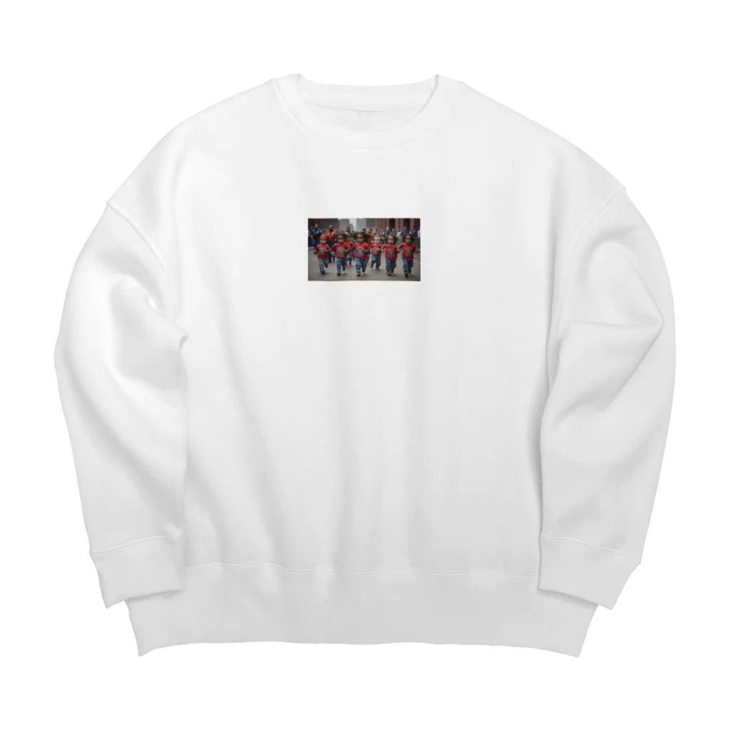 無名のお店の可愛い子供たち Big Crew Neck Sweatshirt