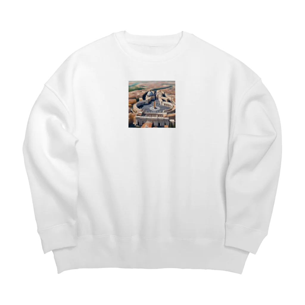 jmindのイタリアのバチカン市国 Big Crew Neck Sweatshirt