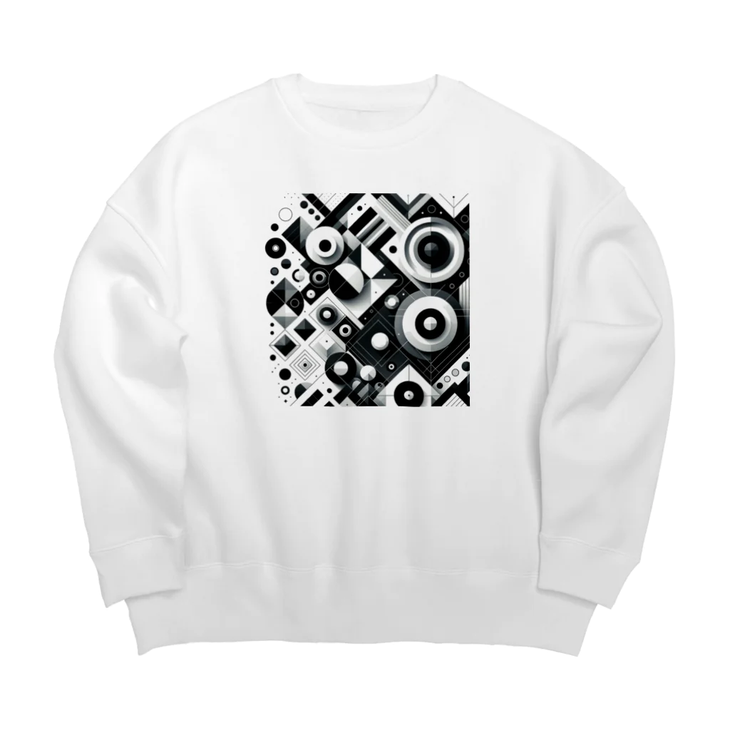 masaの抽象的で洗練された幾何学 Big Crew Neck Sweatshirt