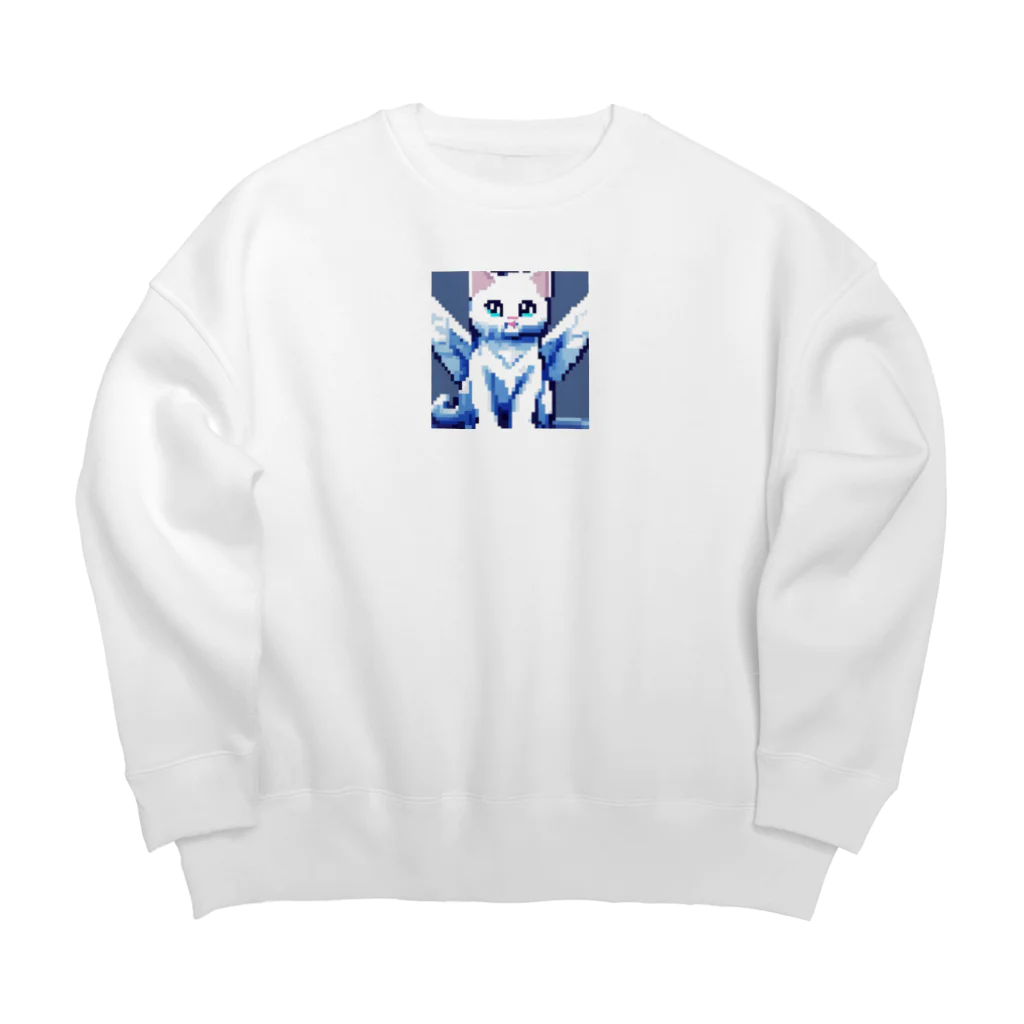 青空地域猫集会《遊》の多分助けてくれるタイプの猫 Big Crew Neck Sweatshirt