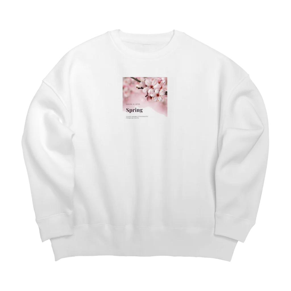 ウエディング♡カップルグッズの桜 Big Crew Neck Sweatshirt