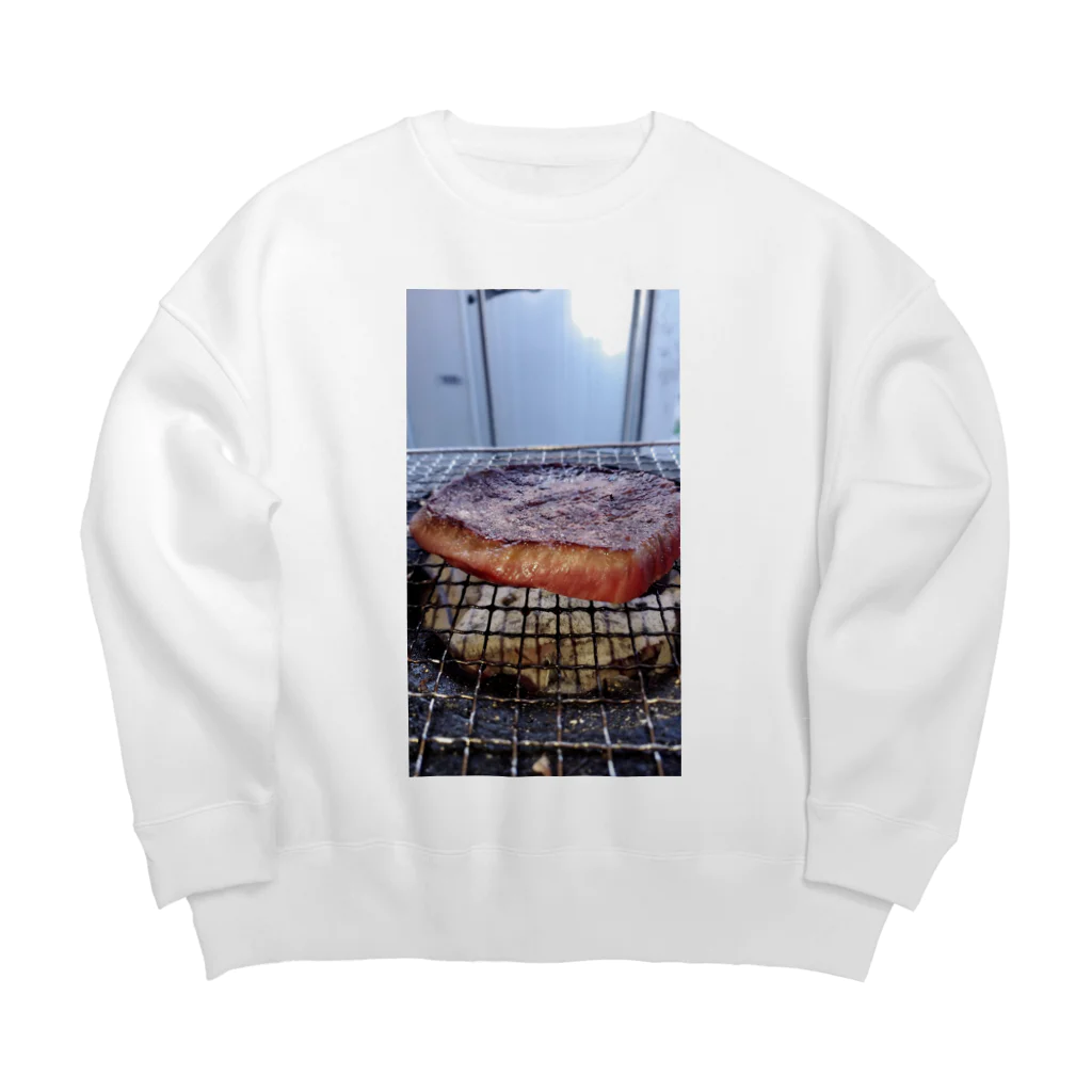 kmtum49の肉祭り Big Crew Neck Sweatshirt