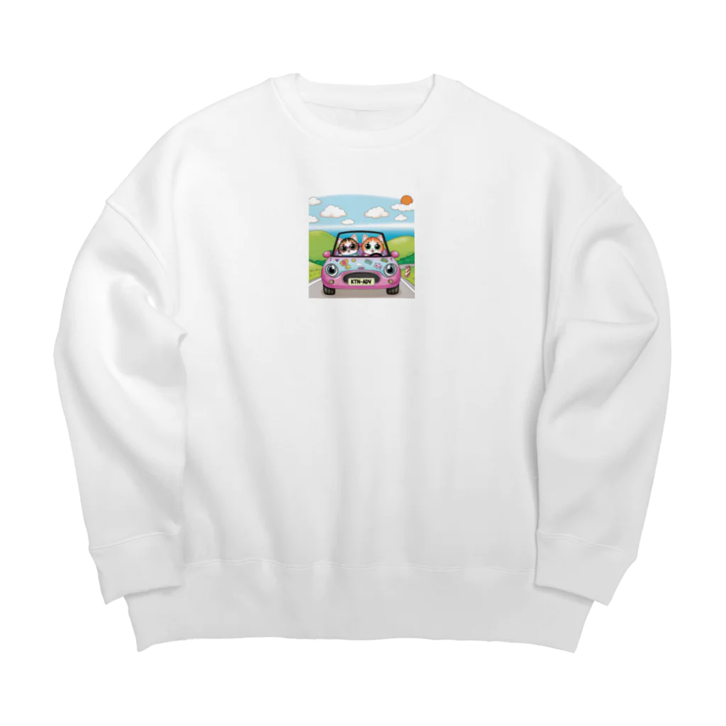 katohkouchiのキトゥンズ・ロード・トリップ・アドベンチャー Big Crew Neck Sweatshirt