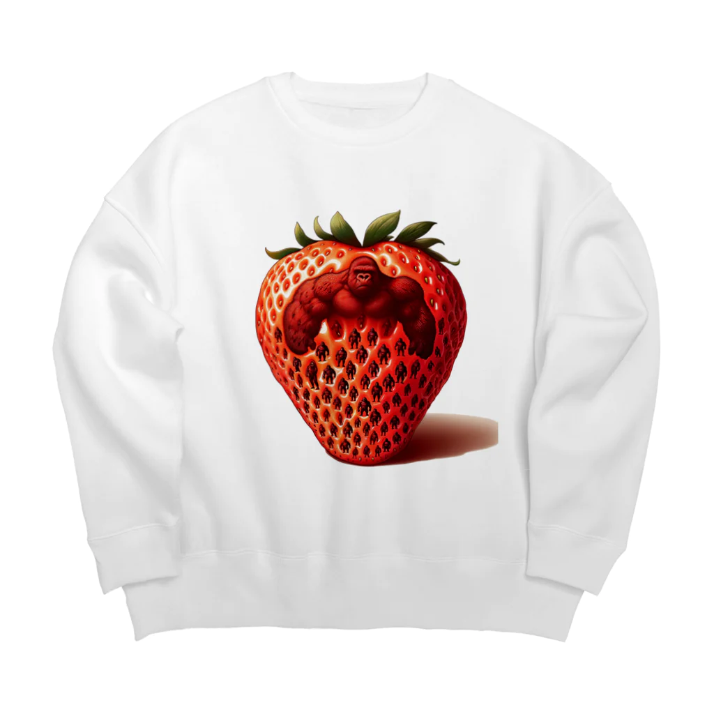 ゴリラショップのThe Mighty Gorilla Strawberry  Big Crew Neck Sweatshirt