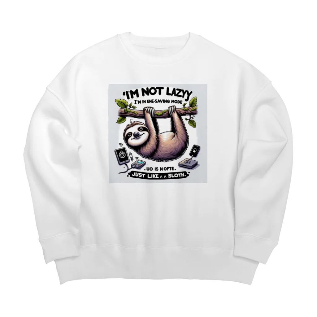 k.a.u.j.7のエネルギーセーブ中のあなた！まるでナマケモノ Big Crew Neck Sweatshirt