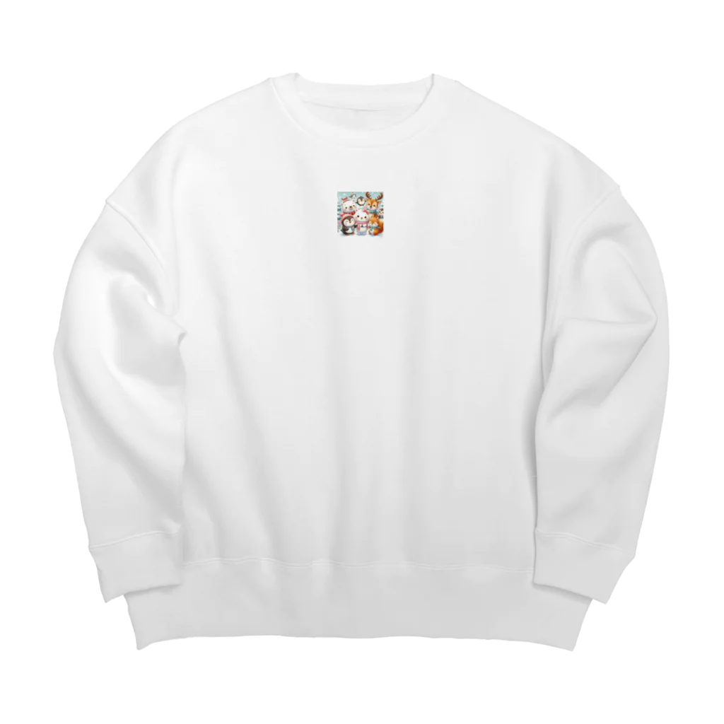 masa0801_のかわいい動物達4 Big Crew Neck Sweatshirt