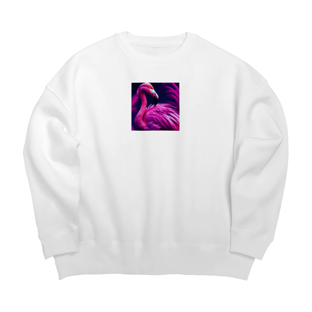 Kokoro-nagomu-Nagomiのフラミンゴ16 Big Crew Neck Sweatshirt