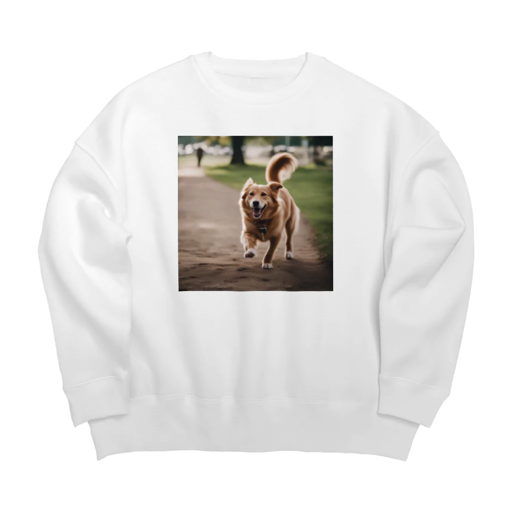 haru_0324の幸せそうな顔をしているわんこ Big Crew Neck Sweatshirt