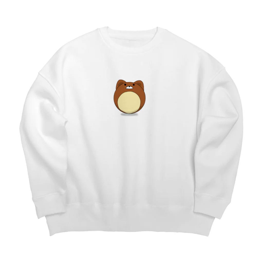 ばさぱん　web storeのアニマルボール　くまちゃん Big Crew Neck Sweatshirt