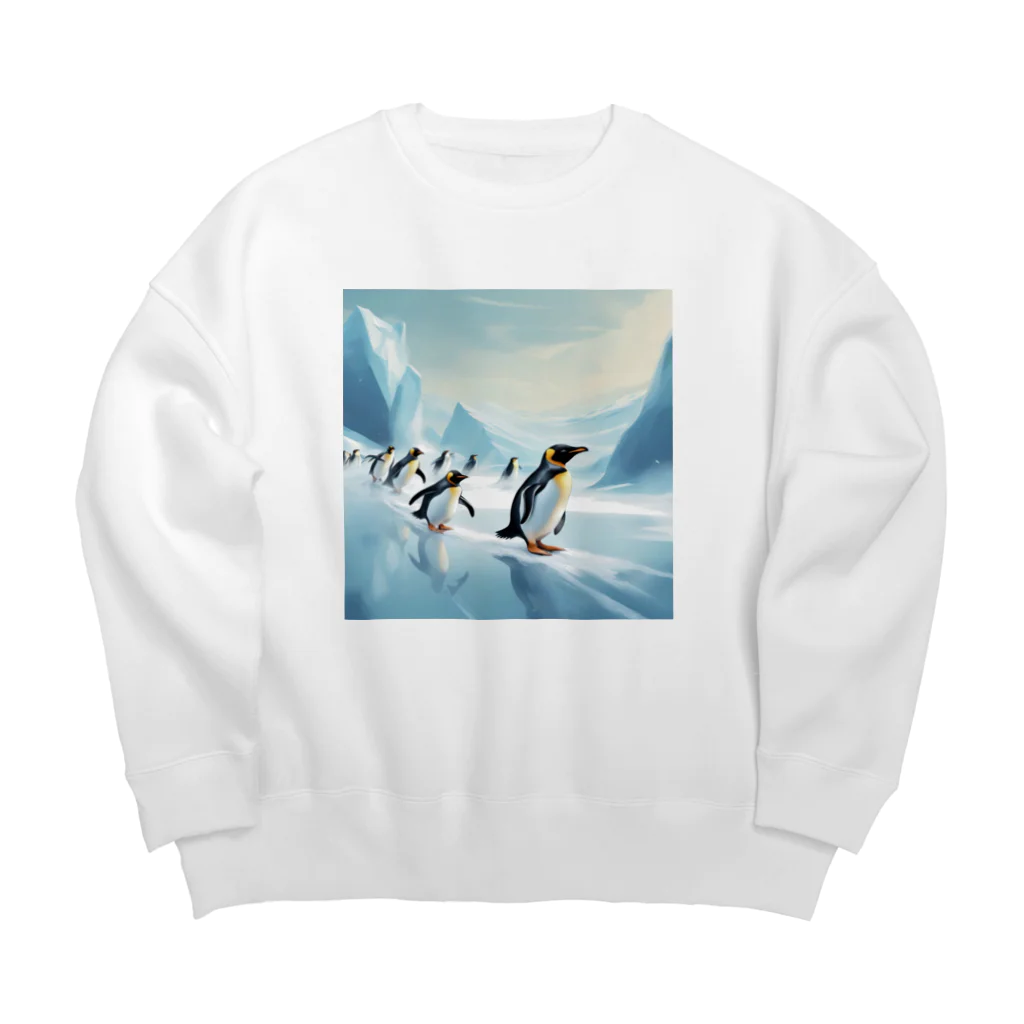 Toppogidaikonの競争するペンギン達 Big Crew Neck Sweatshirt