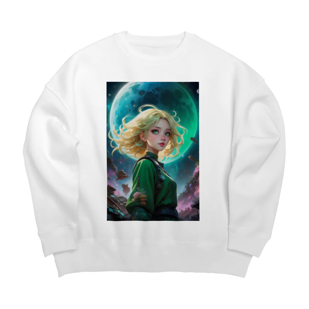 AQUAMETAVERSEの宇宙の凛とした姫 アメジスト 2846 Big Crew Neck Sweatshirt