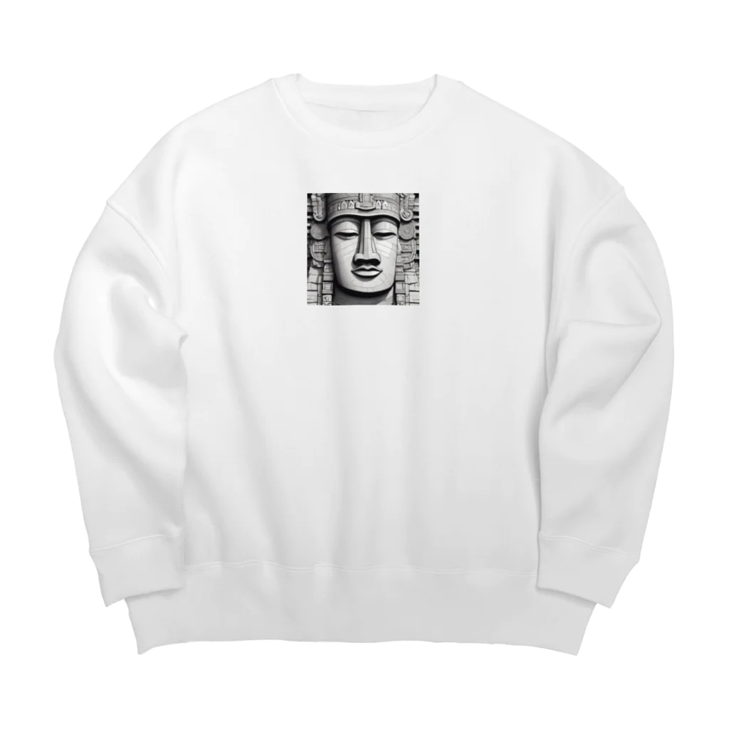 Akatsuki1937の豪華なモアイ像 Big Crew Neck Sweatshirt