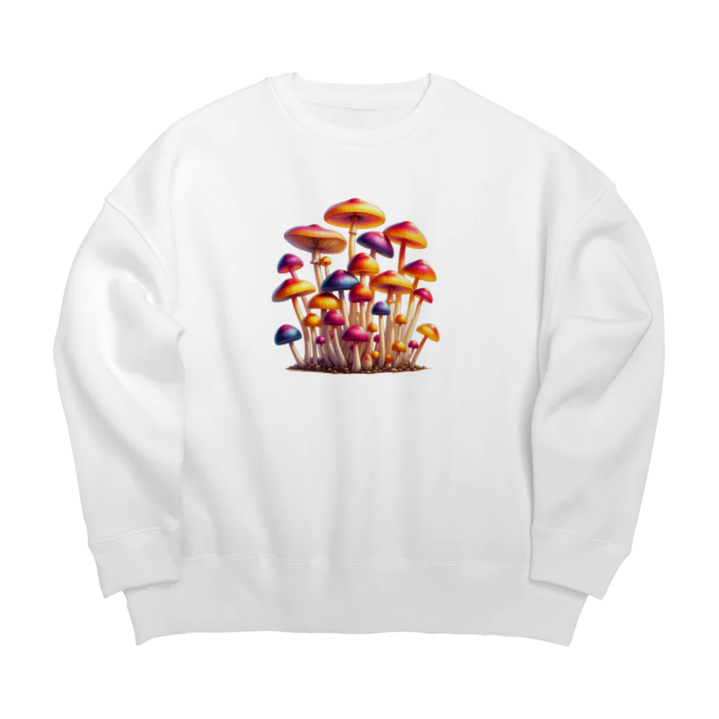 mushupのキャンディーキノコ  Big Crew Neck Sweatshirt