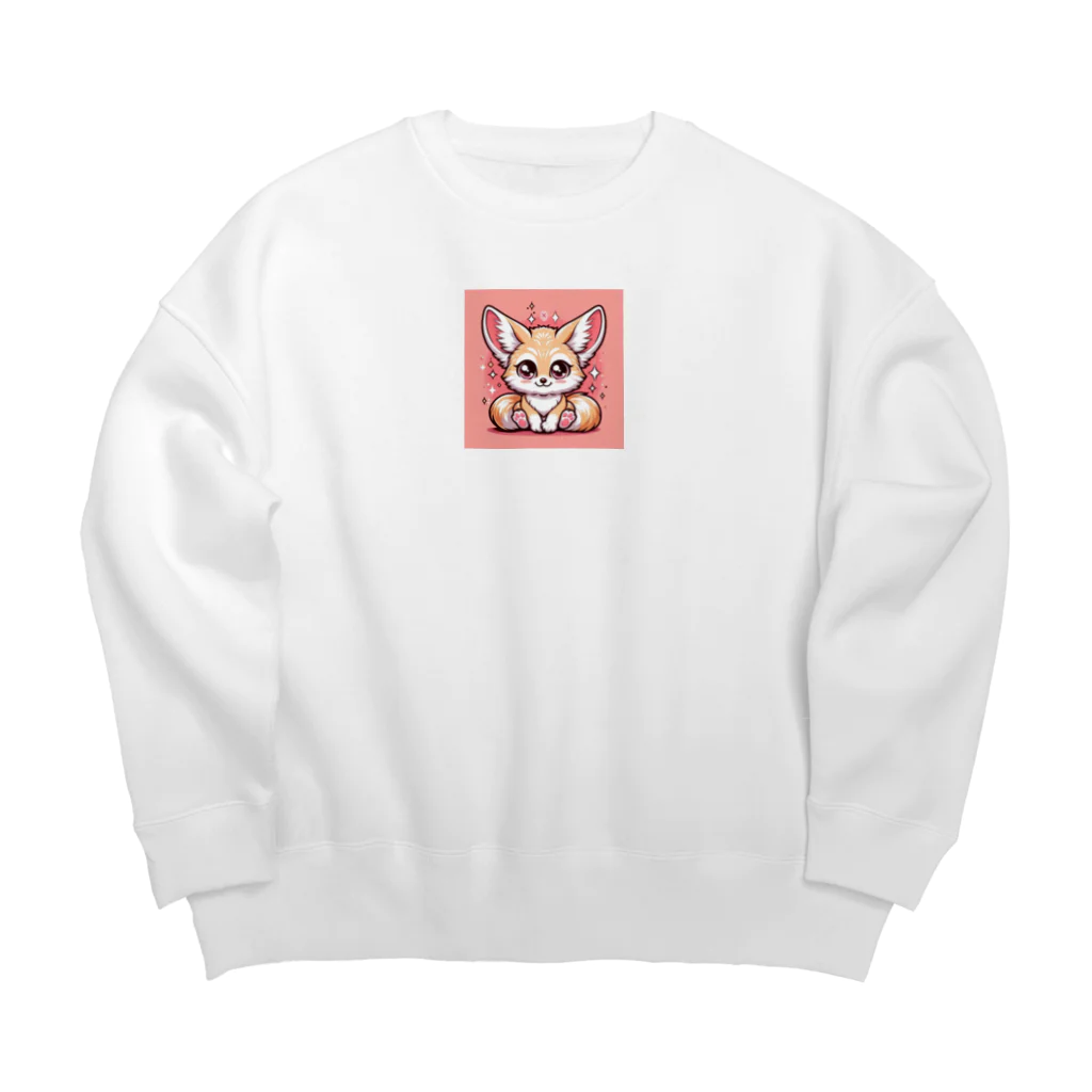 toto444のかわいいフェネック Big Crew Neck Sweatshirt