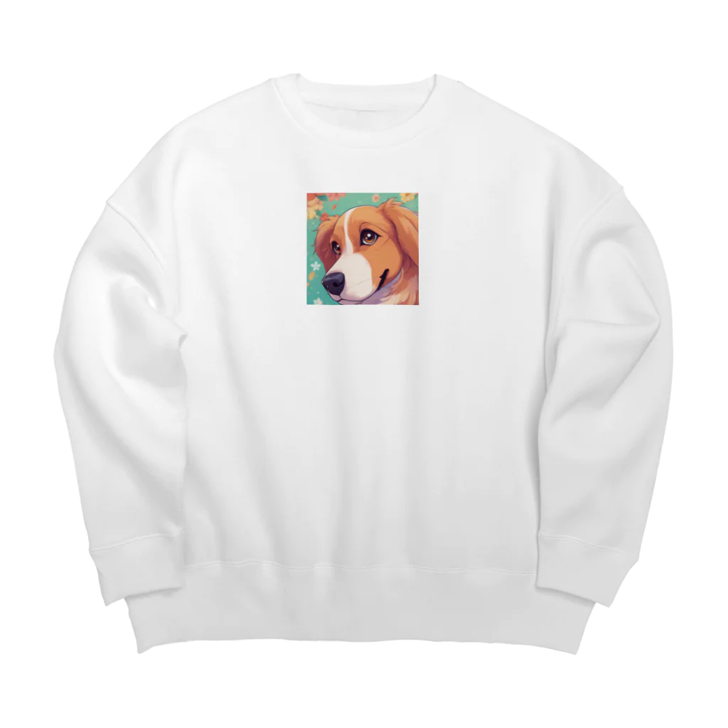 sadajapanの愛らしい眼差しでご主人様を見つめるコーイケルホンディエ Big Crew Neck Sweatshirt