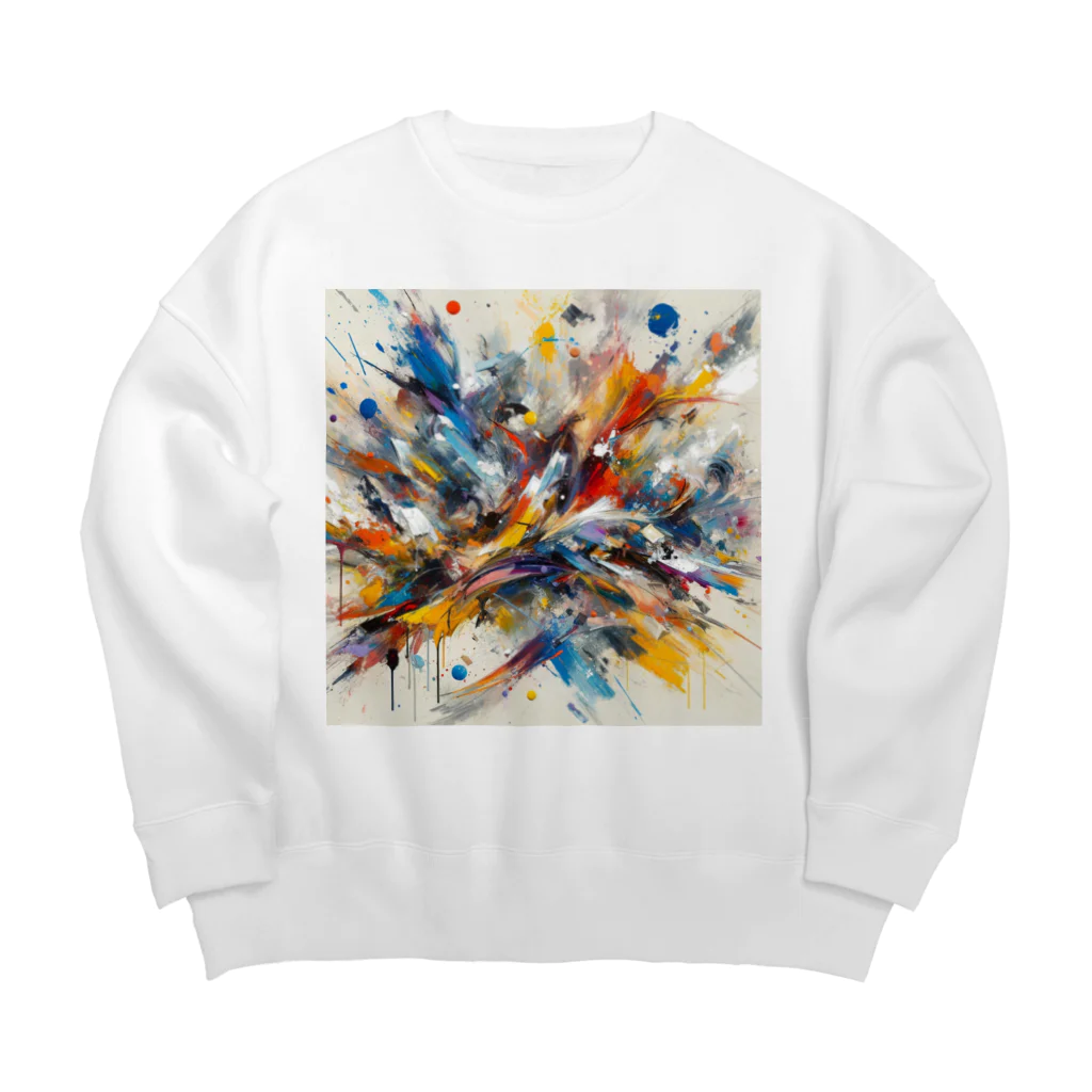 artistickerのアクション！ Big Crew Neck Sweatshirt