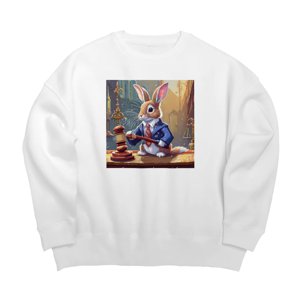 うさぎやの裁判官のうさぎ3 Big Crew Neck Sweatshirt