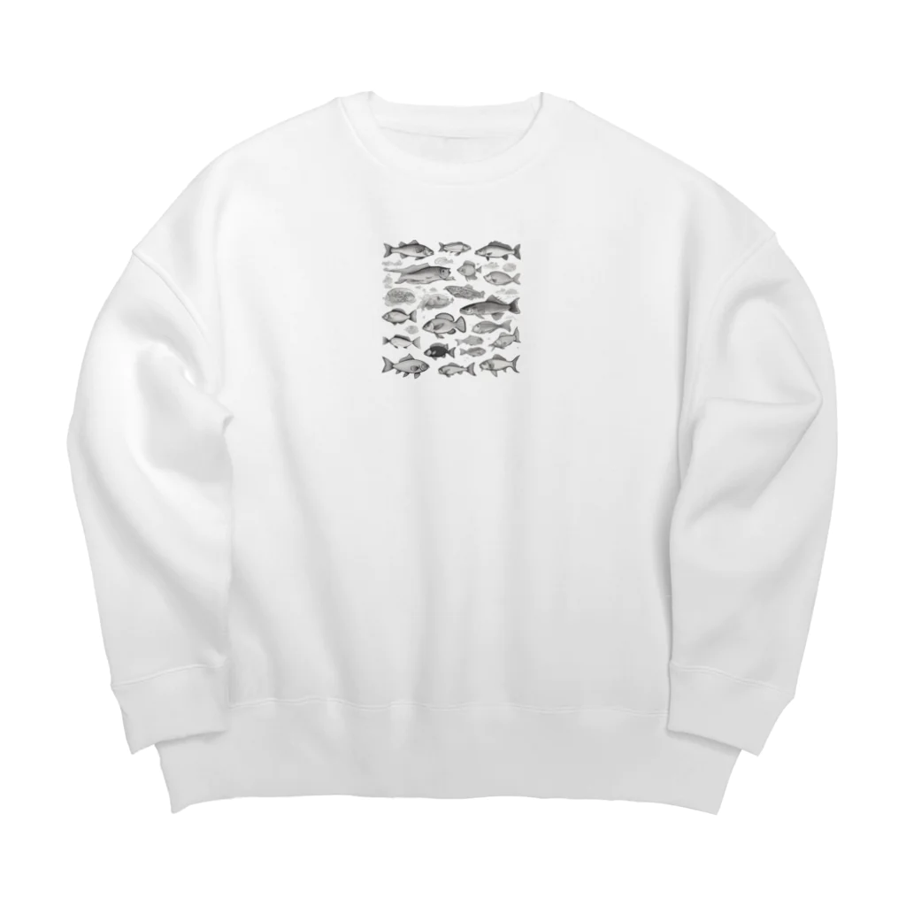 TEFのおさかなさん Big Crew Neck Sweatshirt