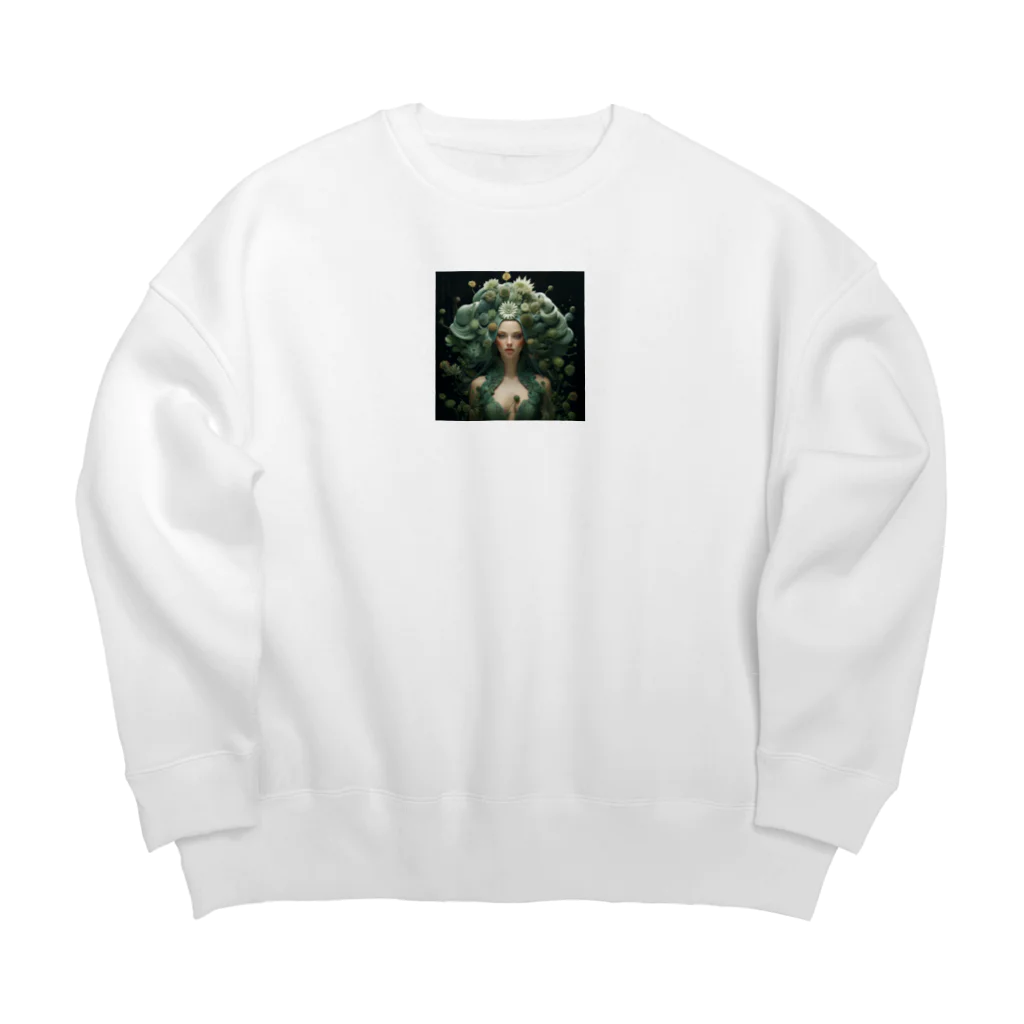 AQUAMETAVERSEの魅惑的な緑の世界　なでしこ　1478 Big Crew Neck Sweatshirt