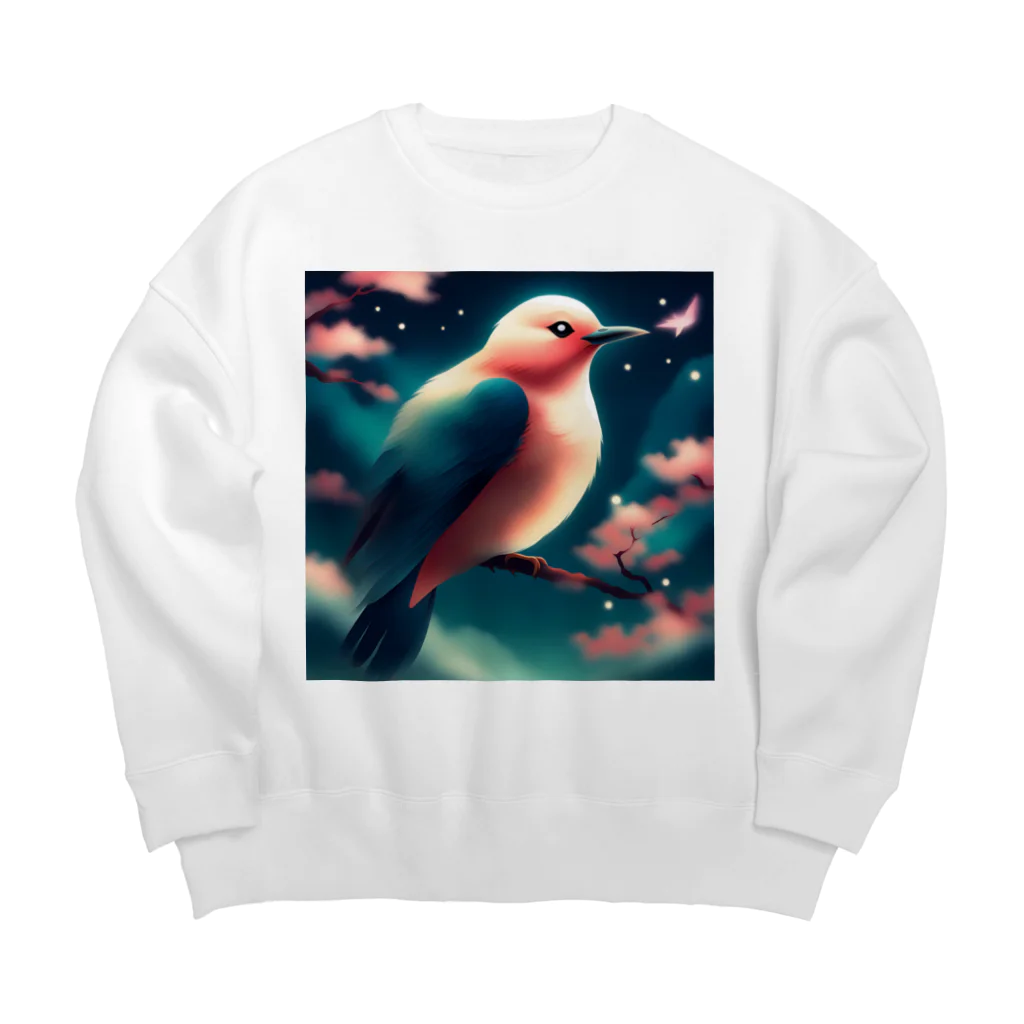 yatyohyakkeiの相思鳥 Big Crew Neck Sweatshirt