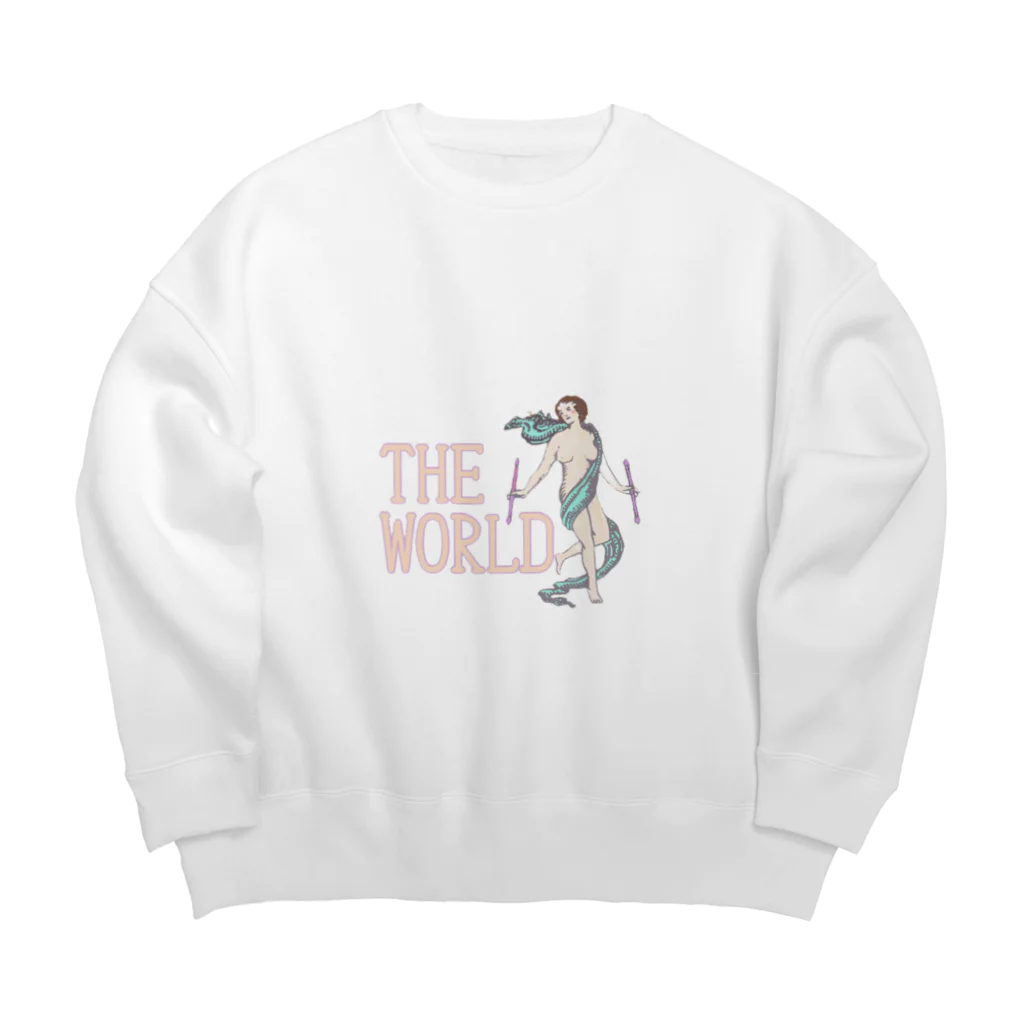 天体観測official web shopハイブリッドレインボウのタロット「世界」スウェット Big Crew Neck Sweatshirt