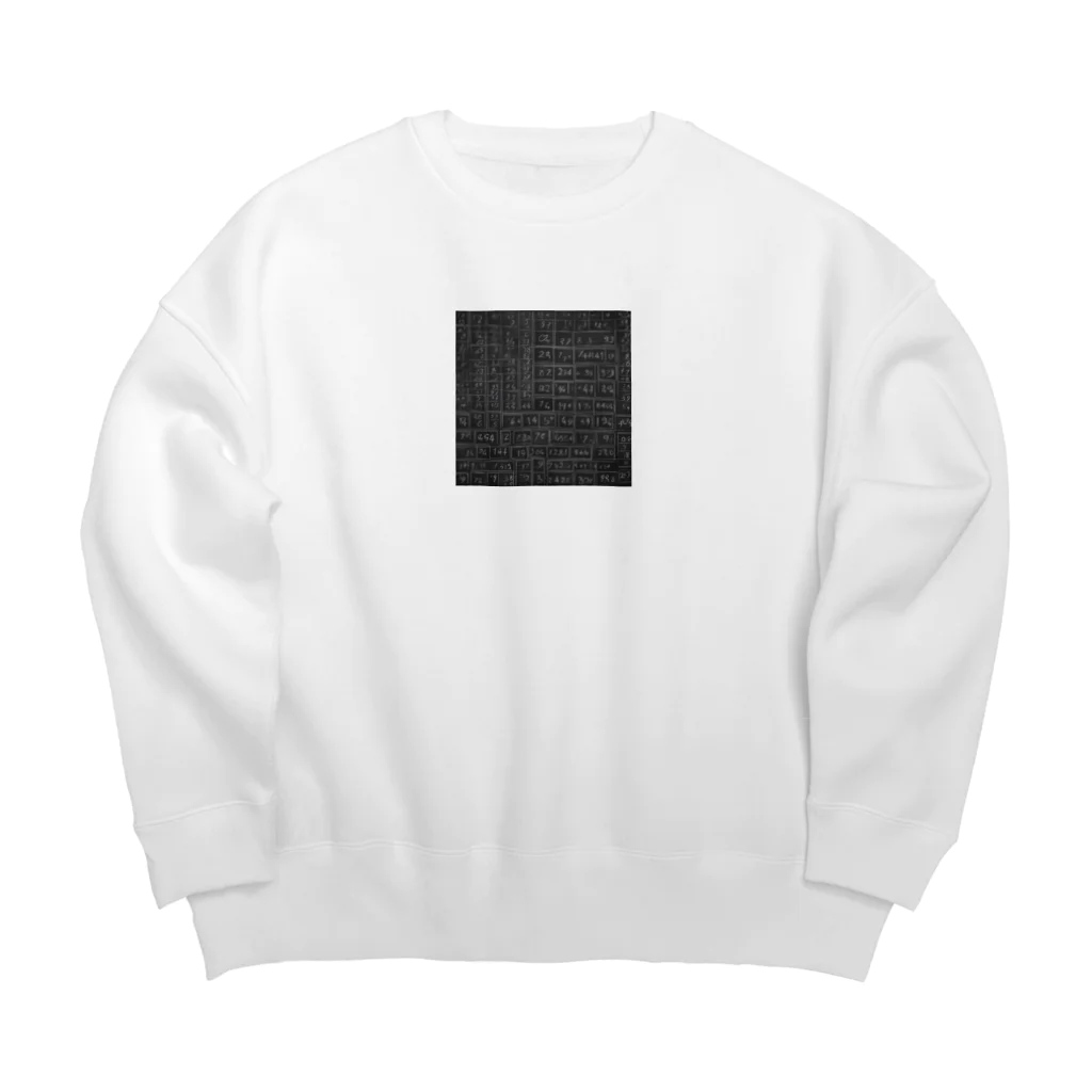 Isaiah_AI_Designの黒板の数字 Big Crew Neck Sweatshirt