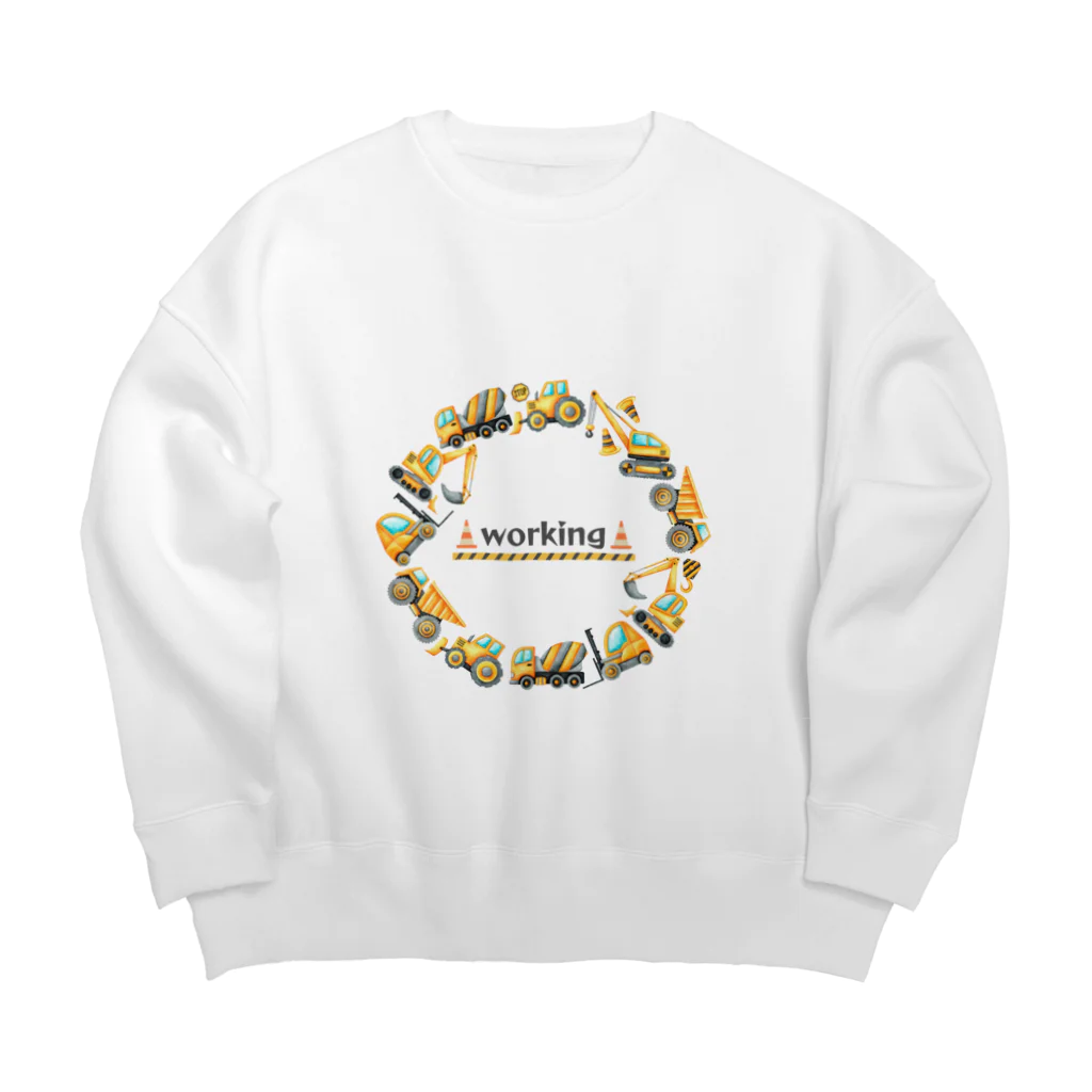 harupiiiのworking2 Big Crew Neck Sweatshirt