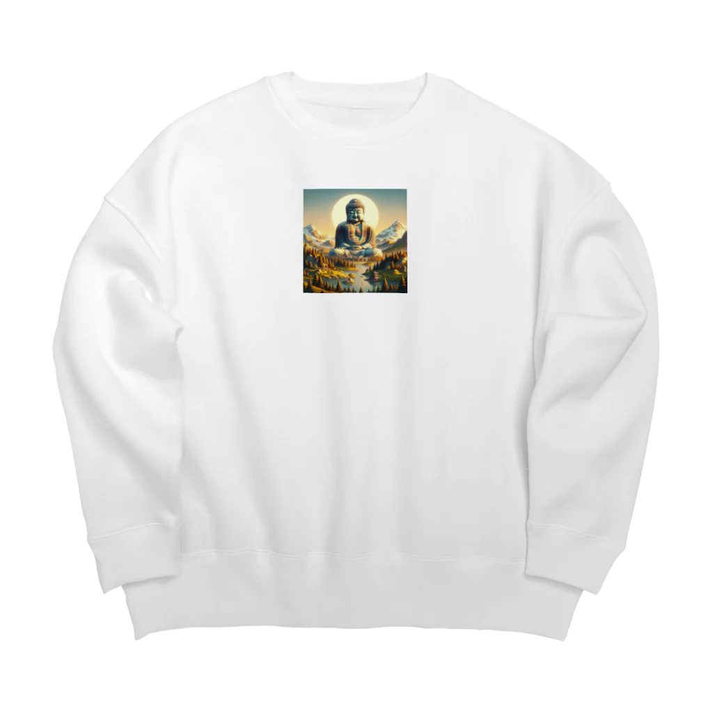 Irregular is beautifulのMajestic Serenity: Dawn of Enlightenment Big Crew Neck Sweatshirt