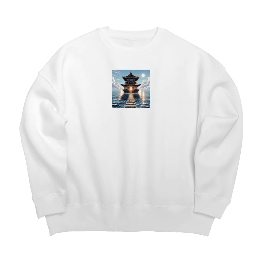 Irregular is beautifulのSanctuary of the Sea: Pathway to Serenity Big Crew Neck Sweatshirt