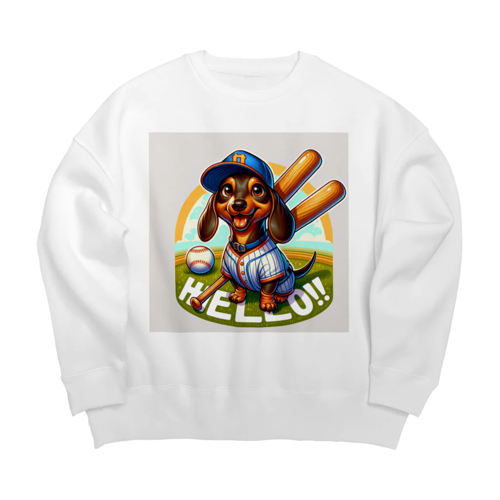 keikei5の野球の醍醐味、ボールを投げるダックス Big Crew Neck Sweatshirt