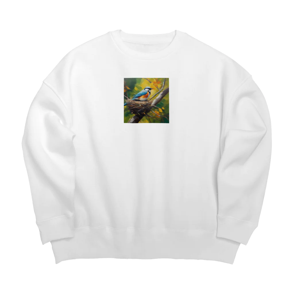 sora377の営巣している鳥 Big Crew Neck Sweatshirt