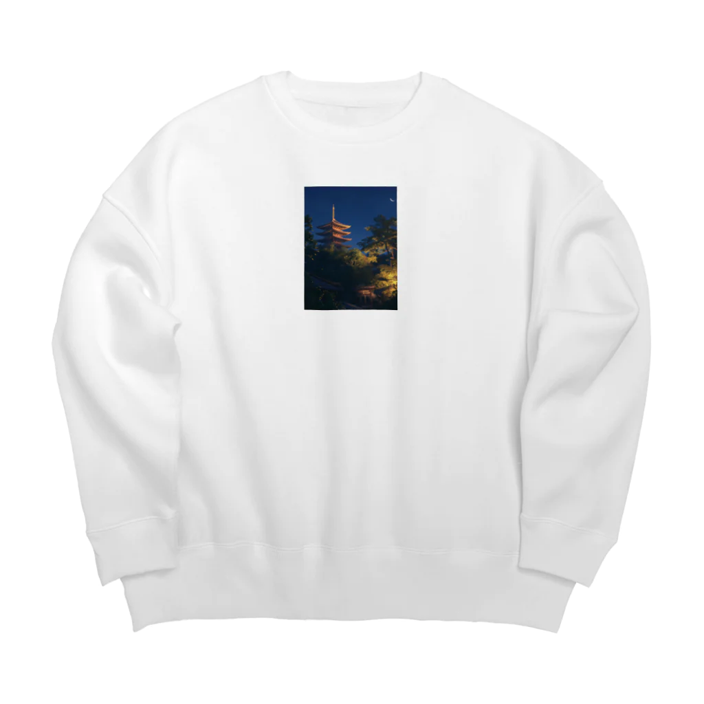 AQUAMETAVERSEの五重塔　なでしこ1478 Big Crew Neck Sweatshirt