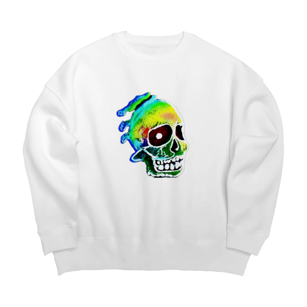 MEGROOVEのドクロ💀3 Big Crew Neck Sweatshirt