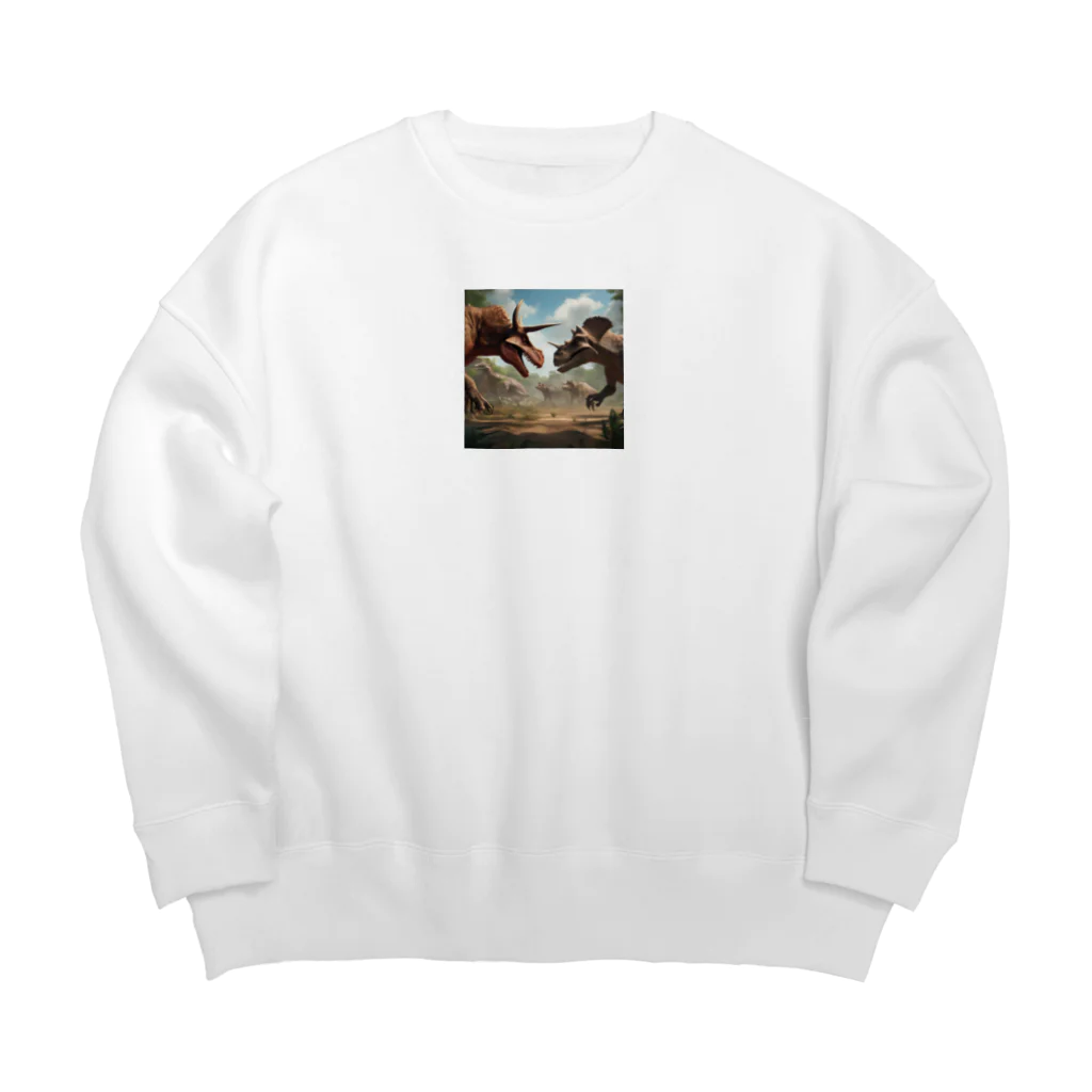 てぃっちゃんの恐竜　 Big Crew Neck Sweatshirt