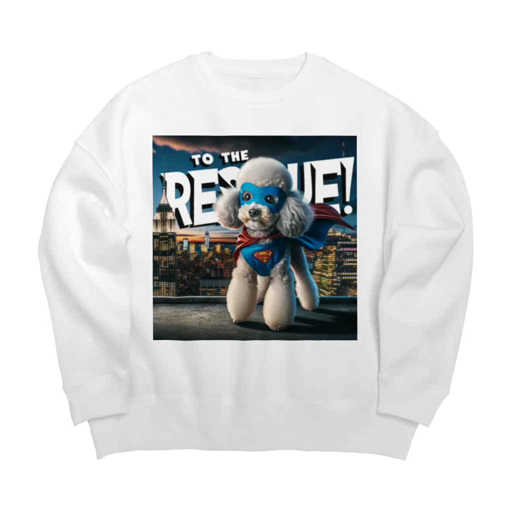 keikei5の今日の主役は、レスキュー犬のといちゃん！ Big Crew Neck Sweatshirt