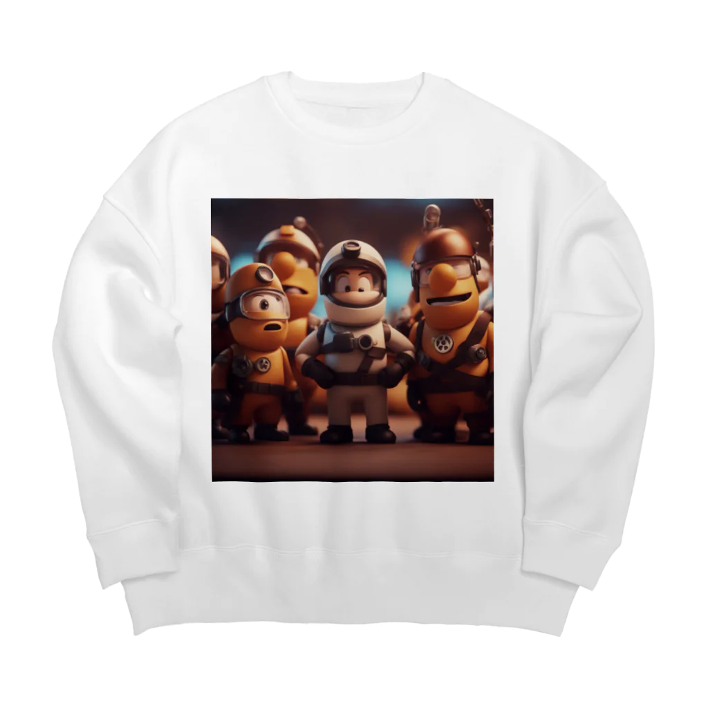 decogoriraの仲間の絆 Big Crew Neck Sweatshirt