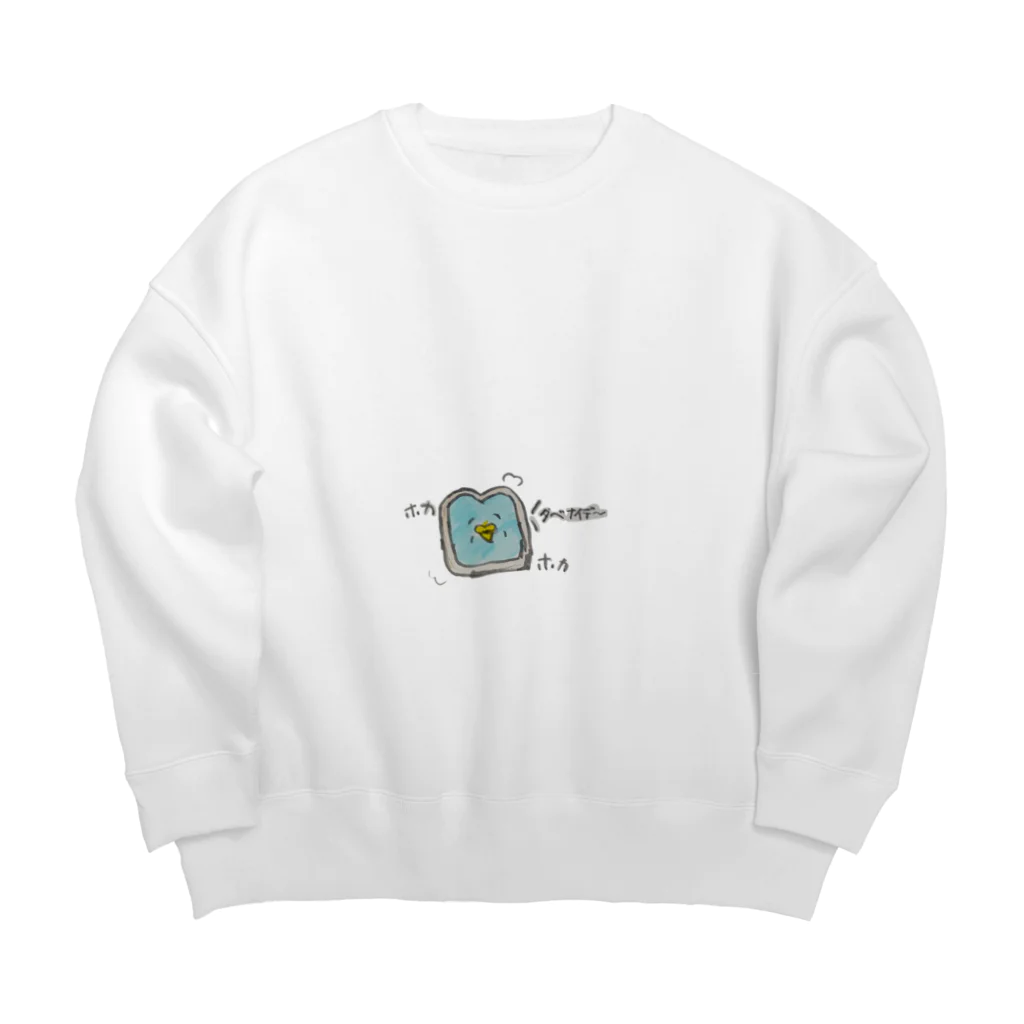 ピー太郎公認ストアのトーストP Big Crew Neck Sweatshirt