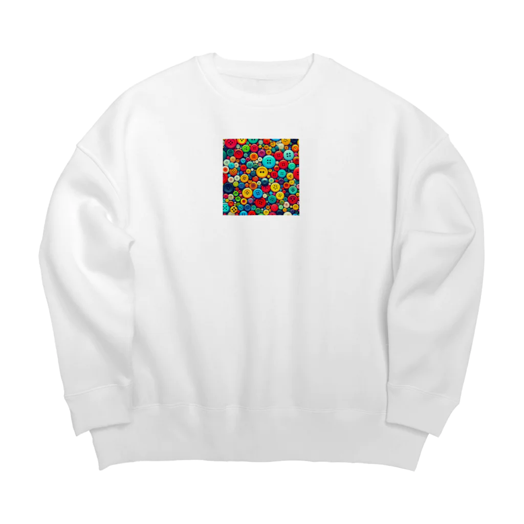 BrilliantTiaraのカラフルボタン Big Crew Neck Sweatshirt