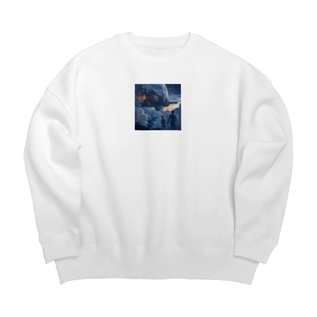 AQUAMETAVERSEの未確認飛行物体　なでしこ1478 Big Crew Neck Sweatshirt